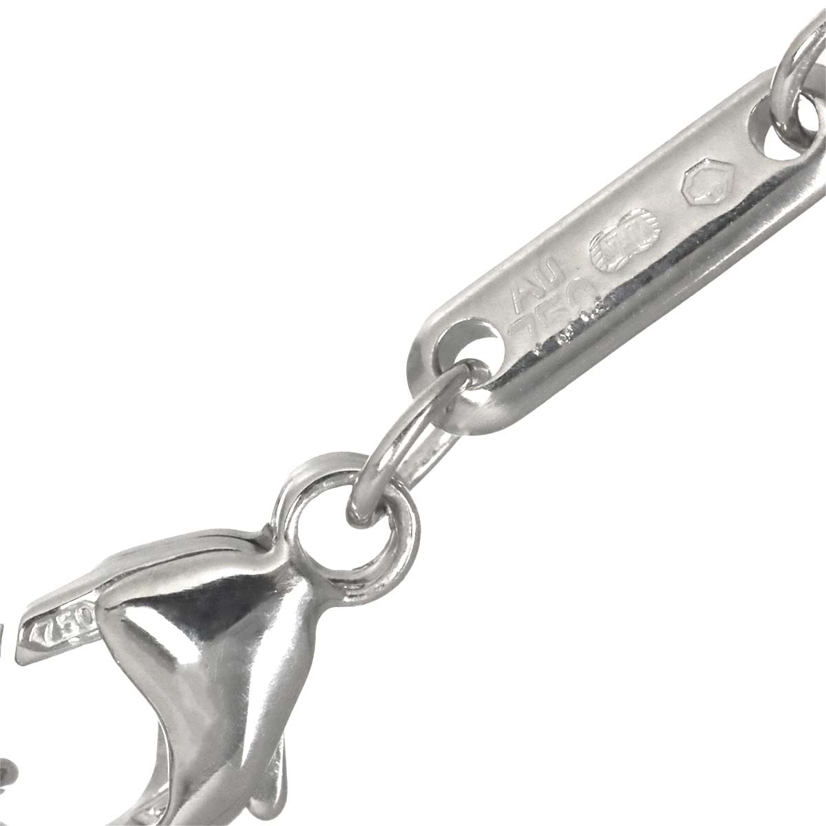 Happy Diamond Heart Long Necklace 18K White Gold 750