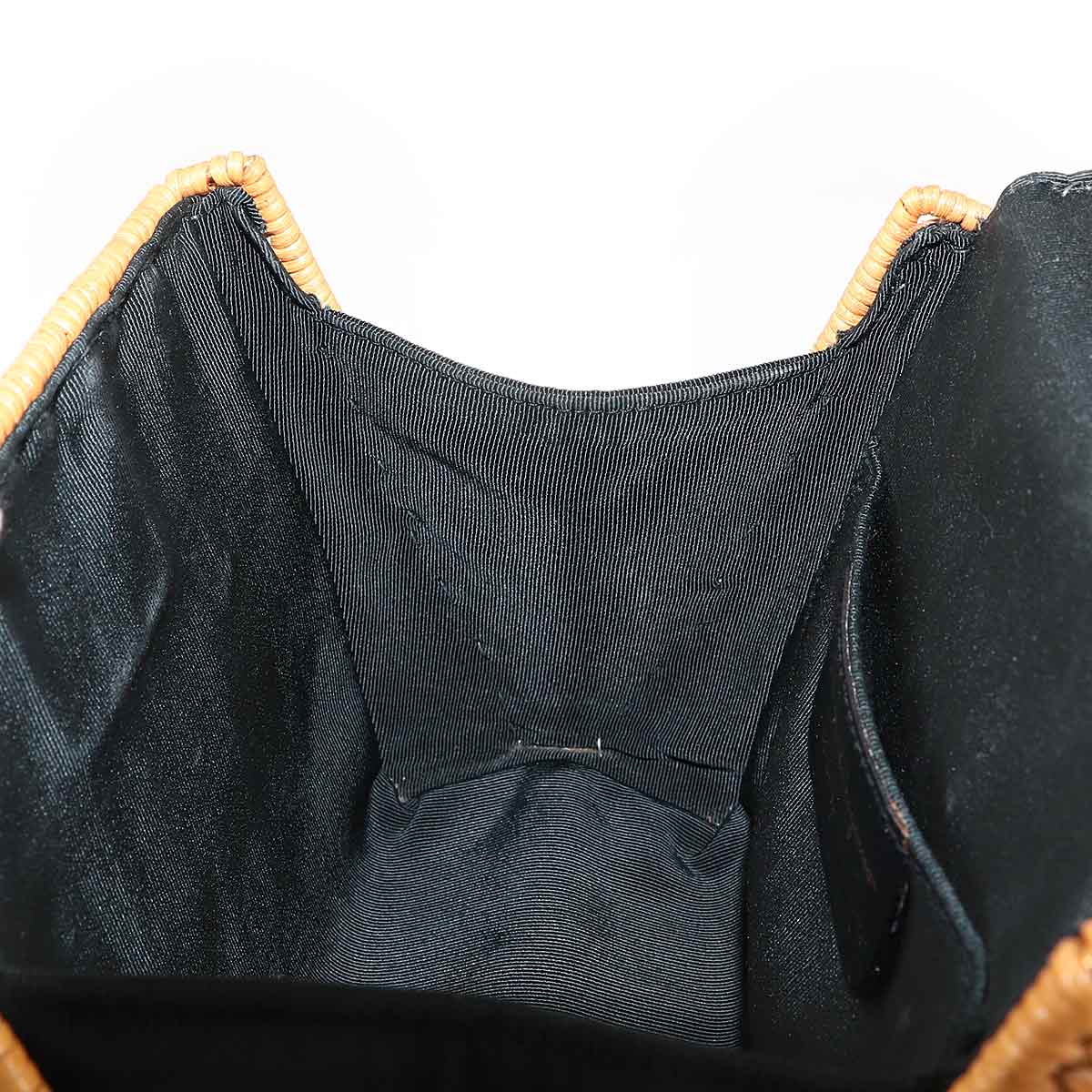 Ganchini Hand Bag Rattan Canework Beige