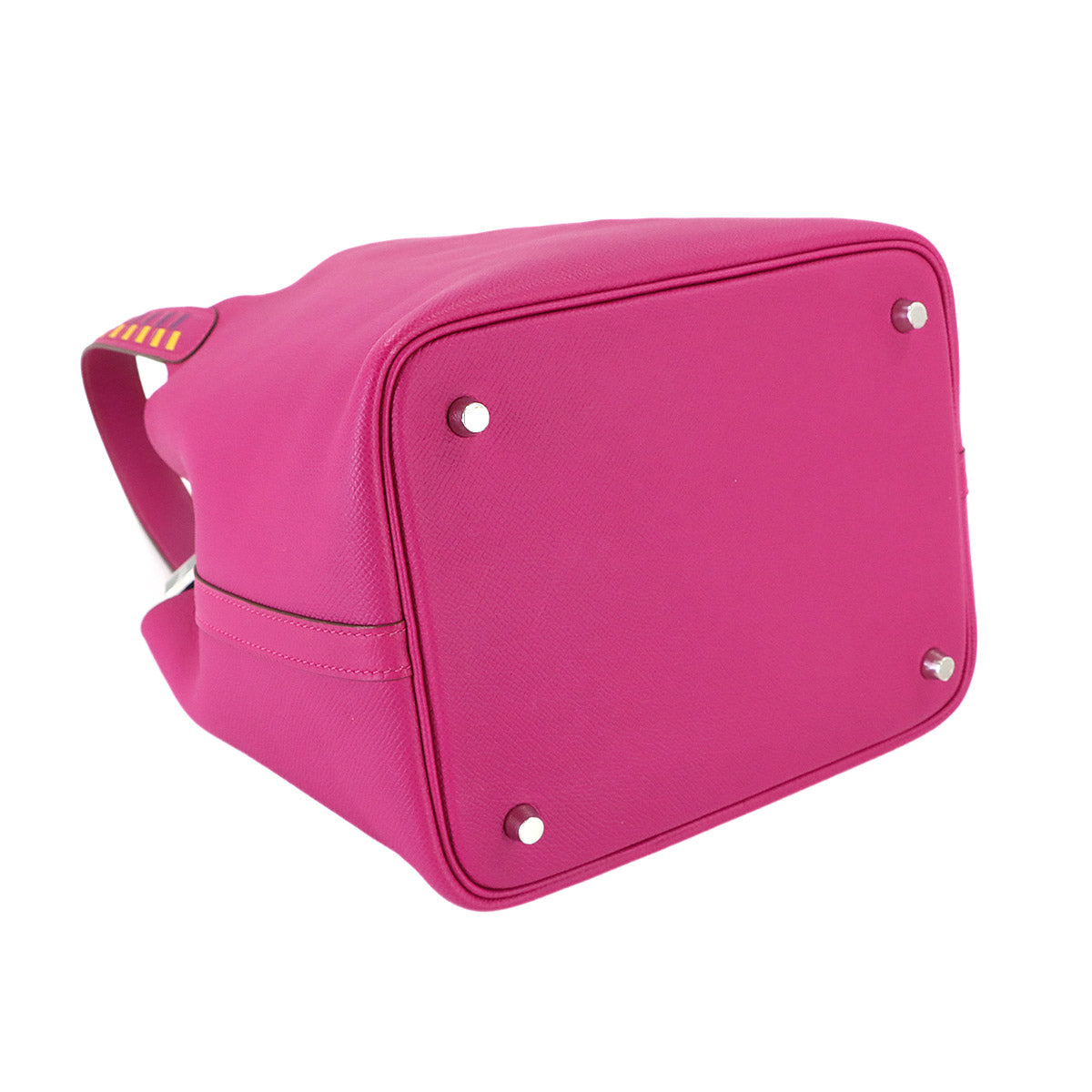 Picotin Lock MM Tressage Hand Bag Epsom Rose purple