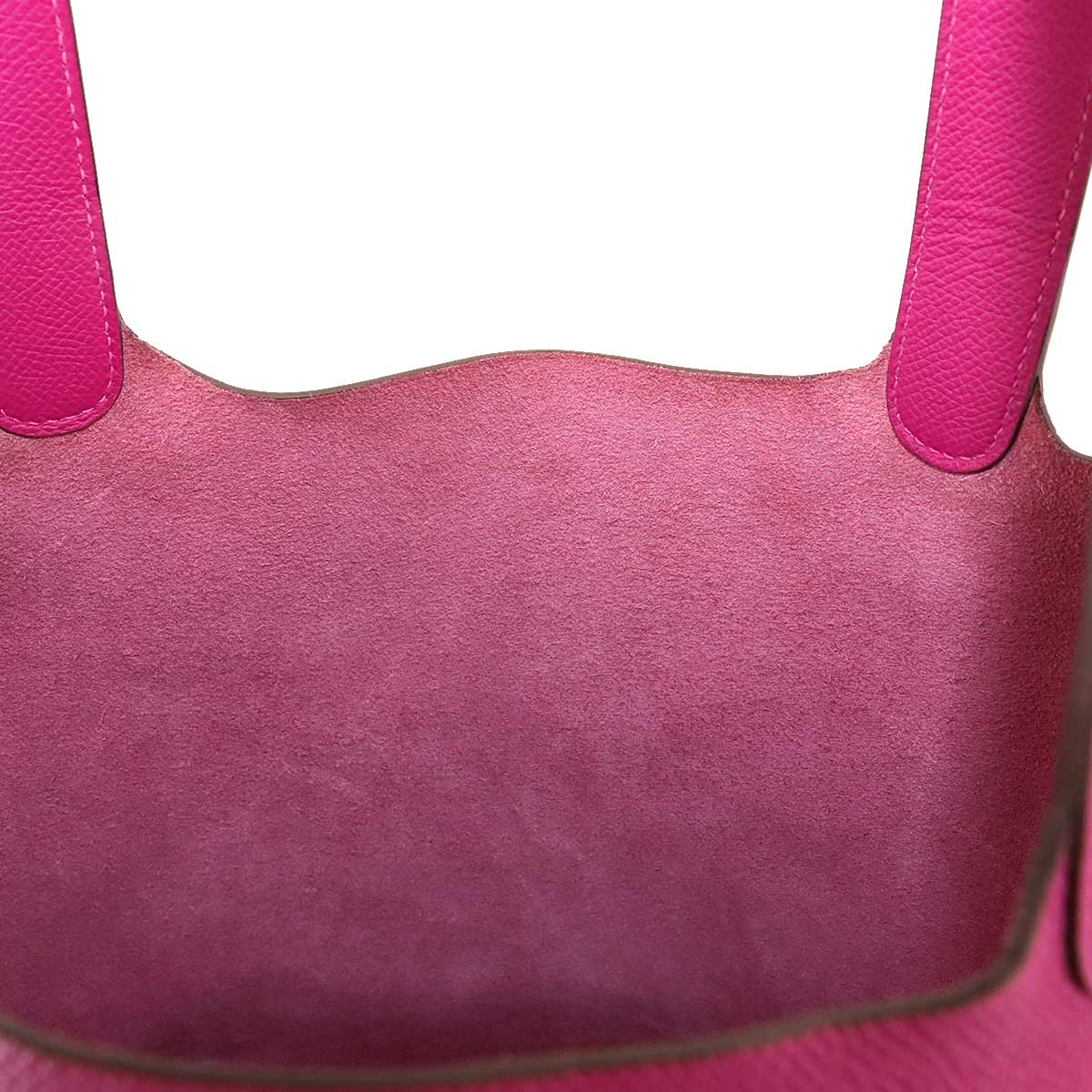 Picotin Lock MM Tressage Hand Bag Epsom Rose purple