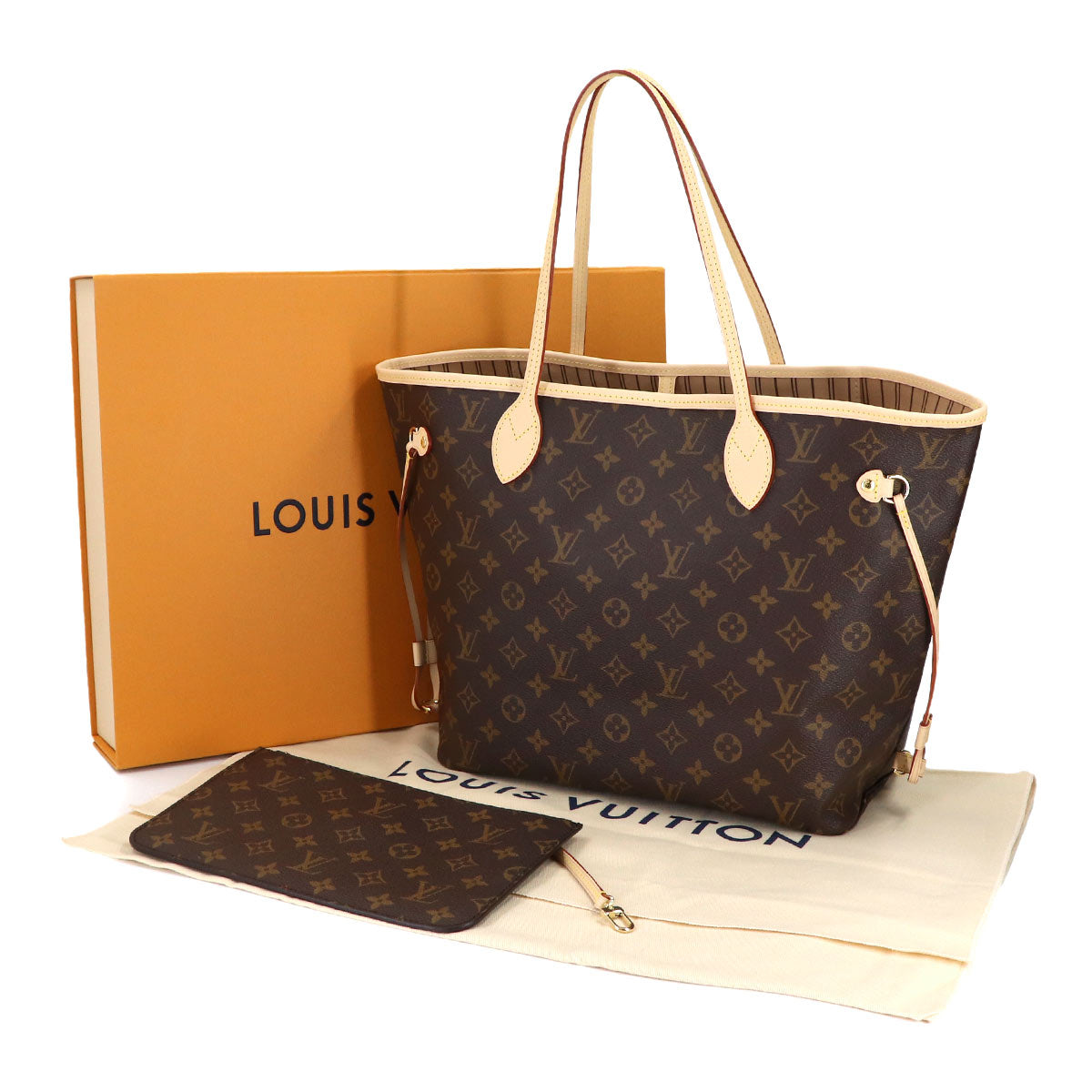 Monogram Neverfull MM Tote Bag Beige M46975 Purse