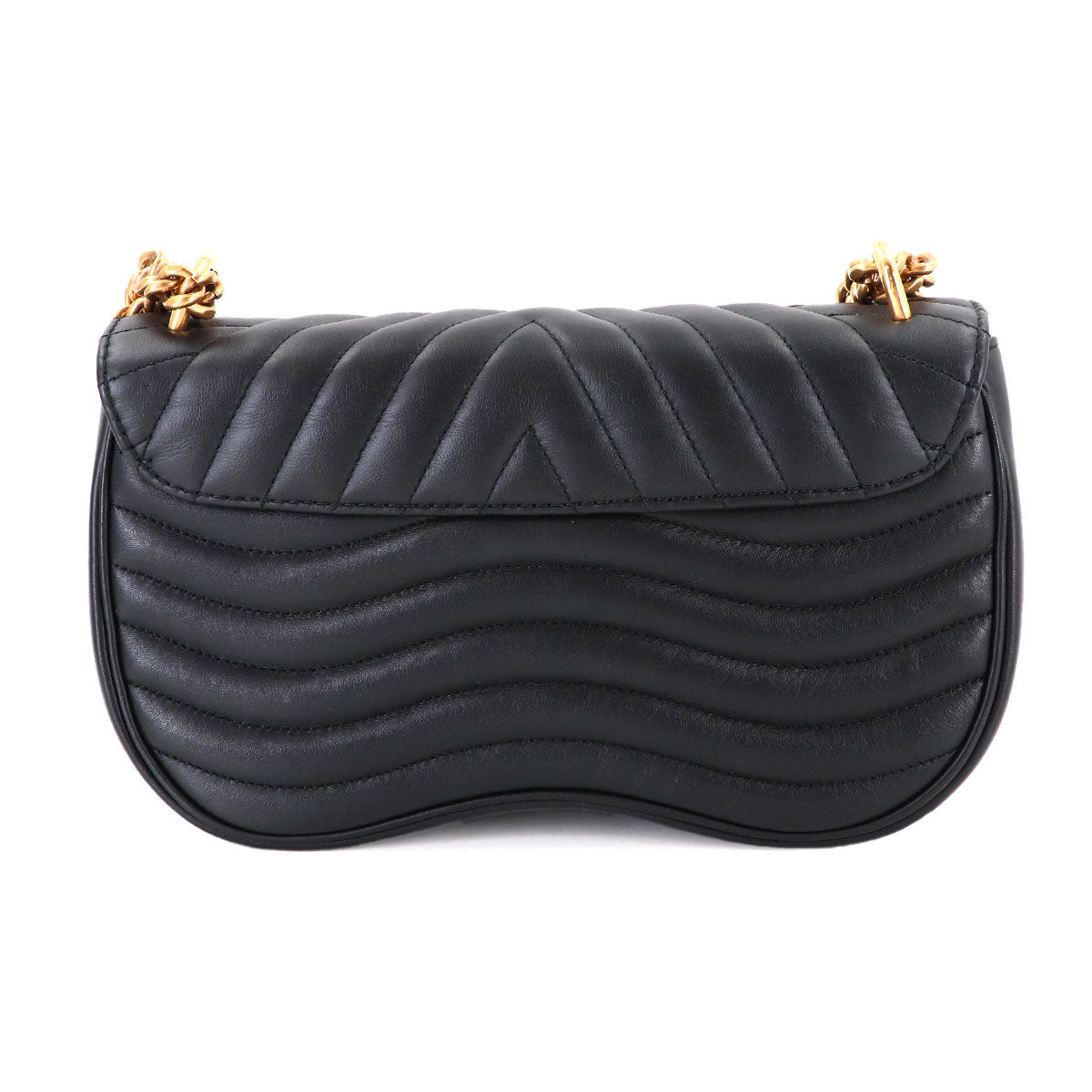 New Wave Chain Shoulder Bag MM Leather Noir M51498