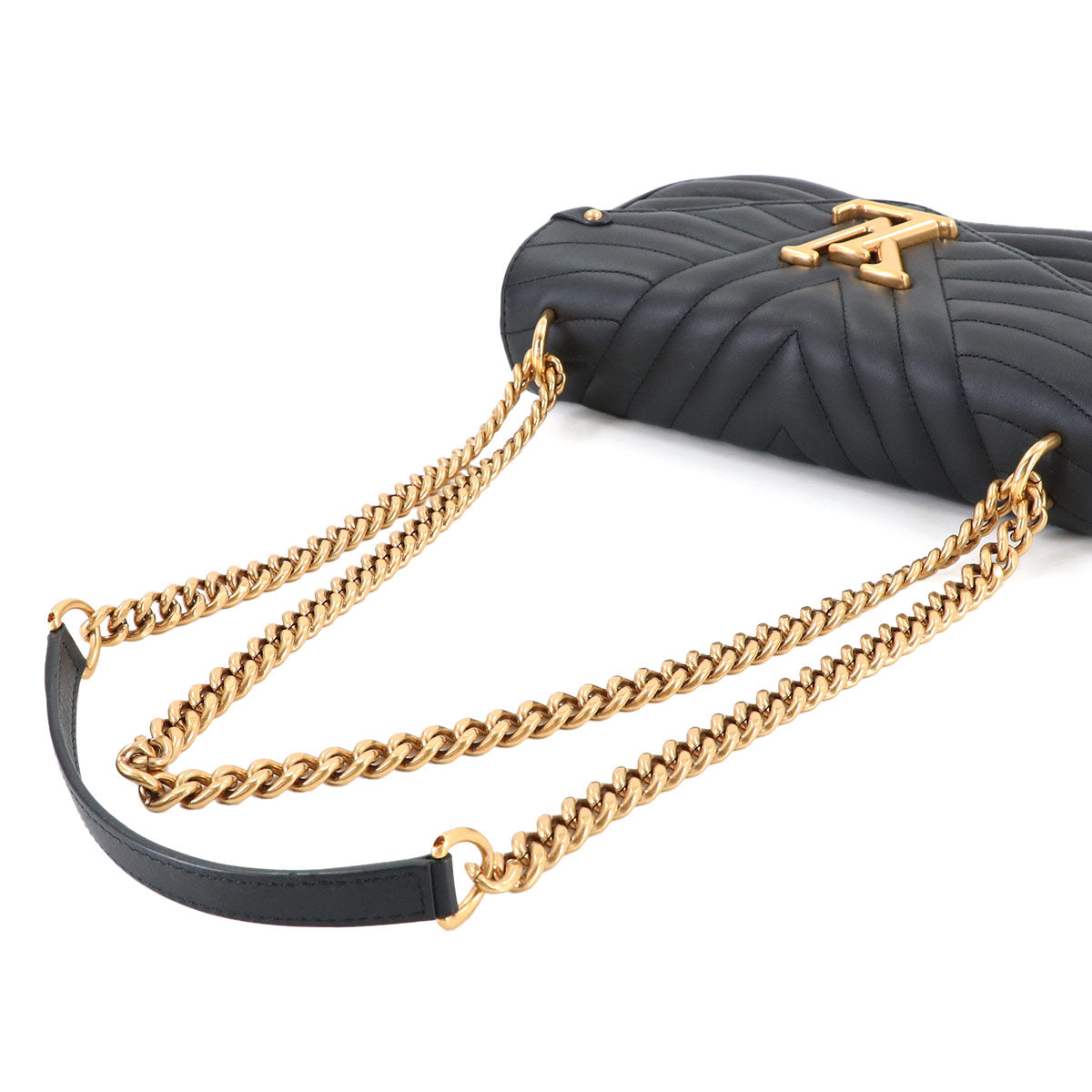 New Wave Chain Shoulder Bag MM Leather Noir M51498