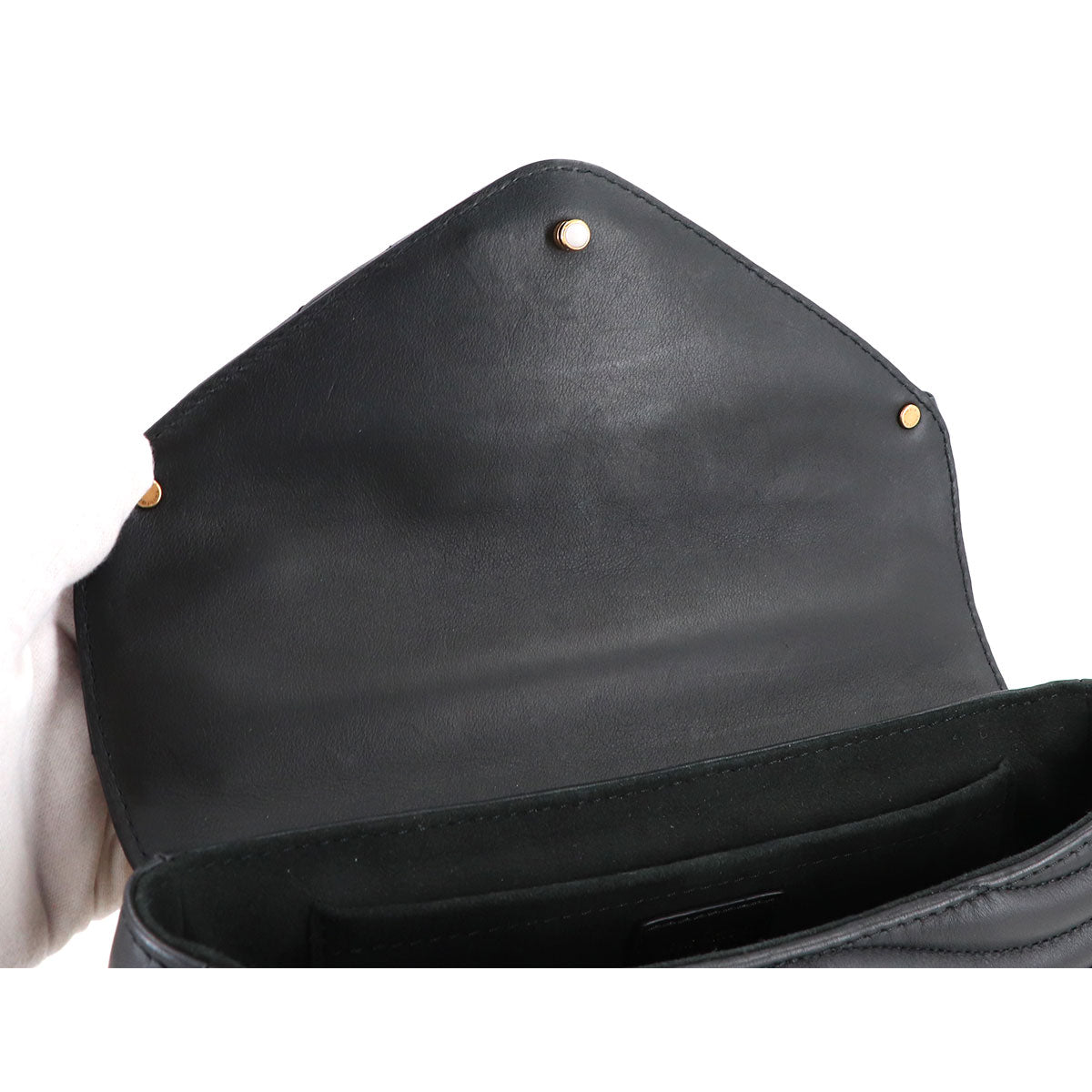 New Wave Chain Shoulder Bag MM Leather Noir M51498