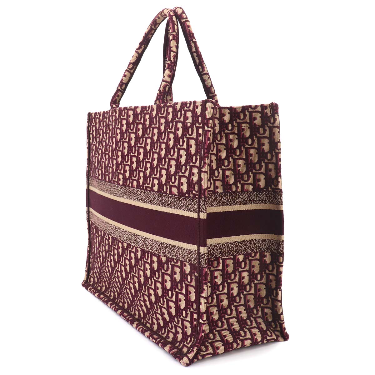 Book Tote Large Bag Oblique Canvas Bordeaux M1286ZRIW