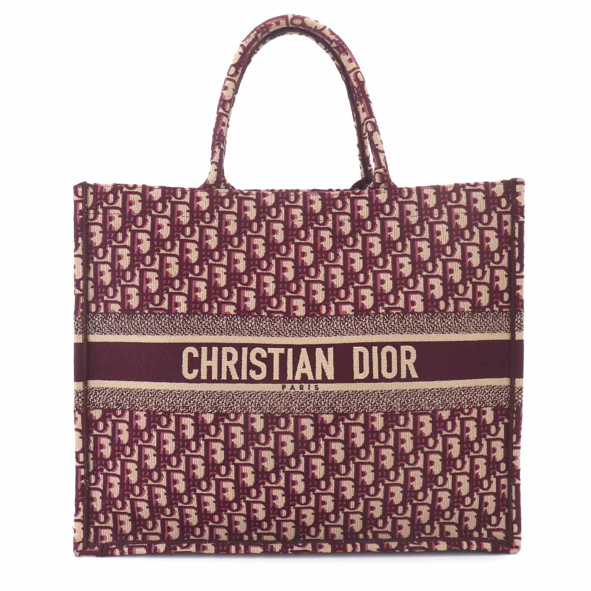 Book Tote Large Bag Oblique Canvas Bordeaux M1286ZRIW