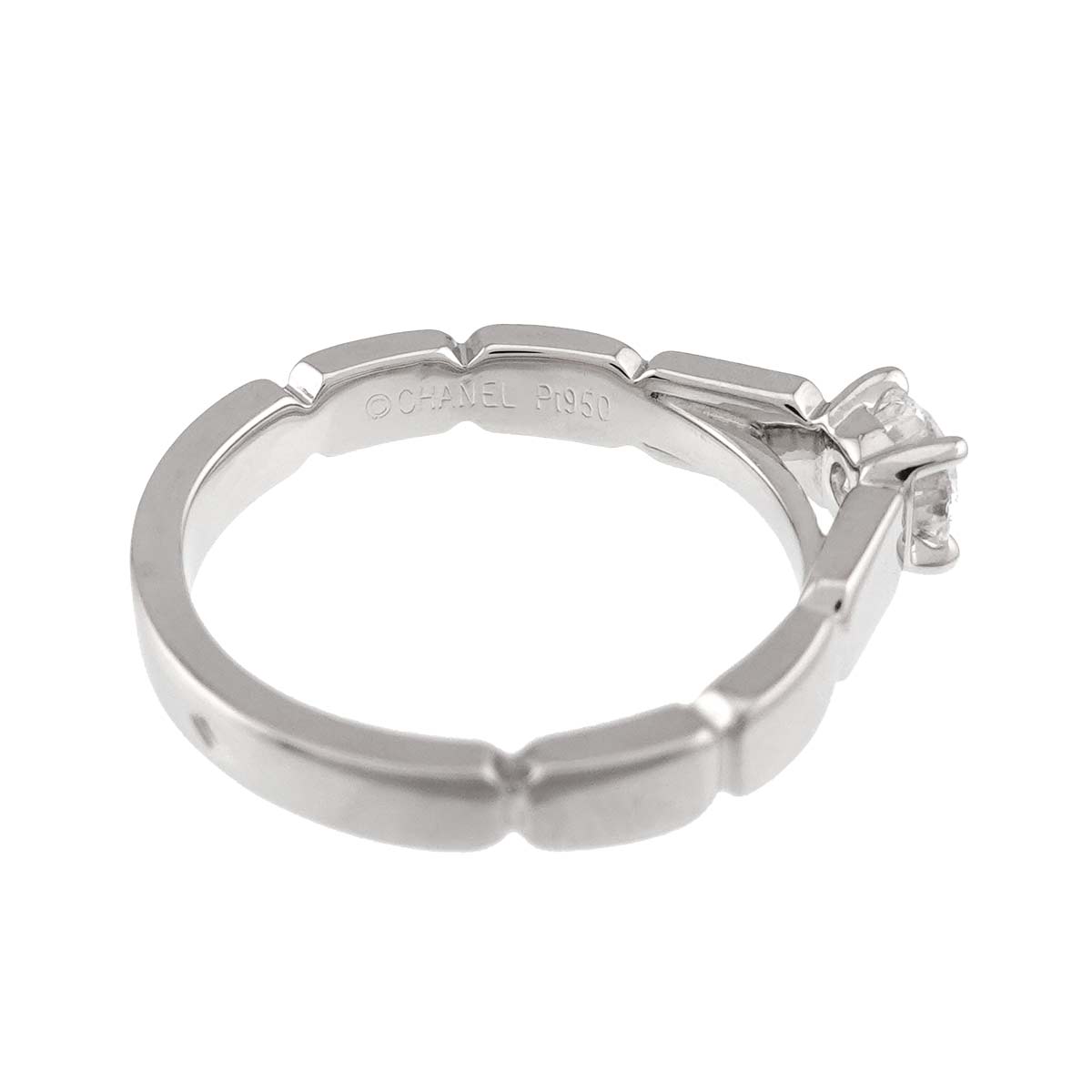 CHANEL Diamond 0.31ct E/VVS1/3EX Ring Pt size48 4-4.5(US)