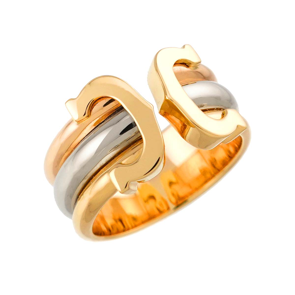 2C Trinity Ring 18K YG WG PG 750 Size52 6(US)