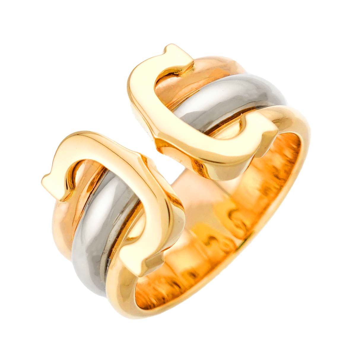 2C Trinity Ring 18K YG WG PG 750 Size52 6(US)