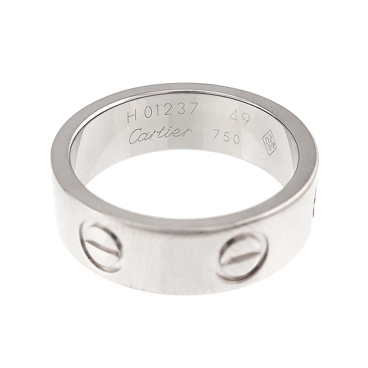 Love Ring 18K White Gold 750 size49 4.5(US)