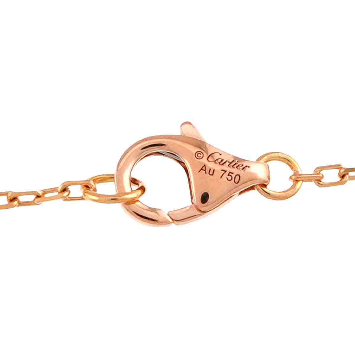 LOGO DOUBLE C Diamond Necklace 18K Pink Gold 750
