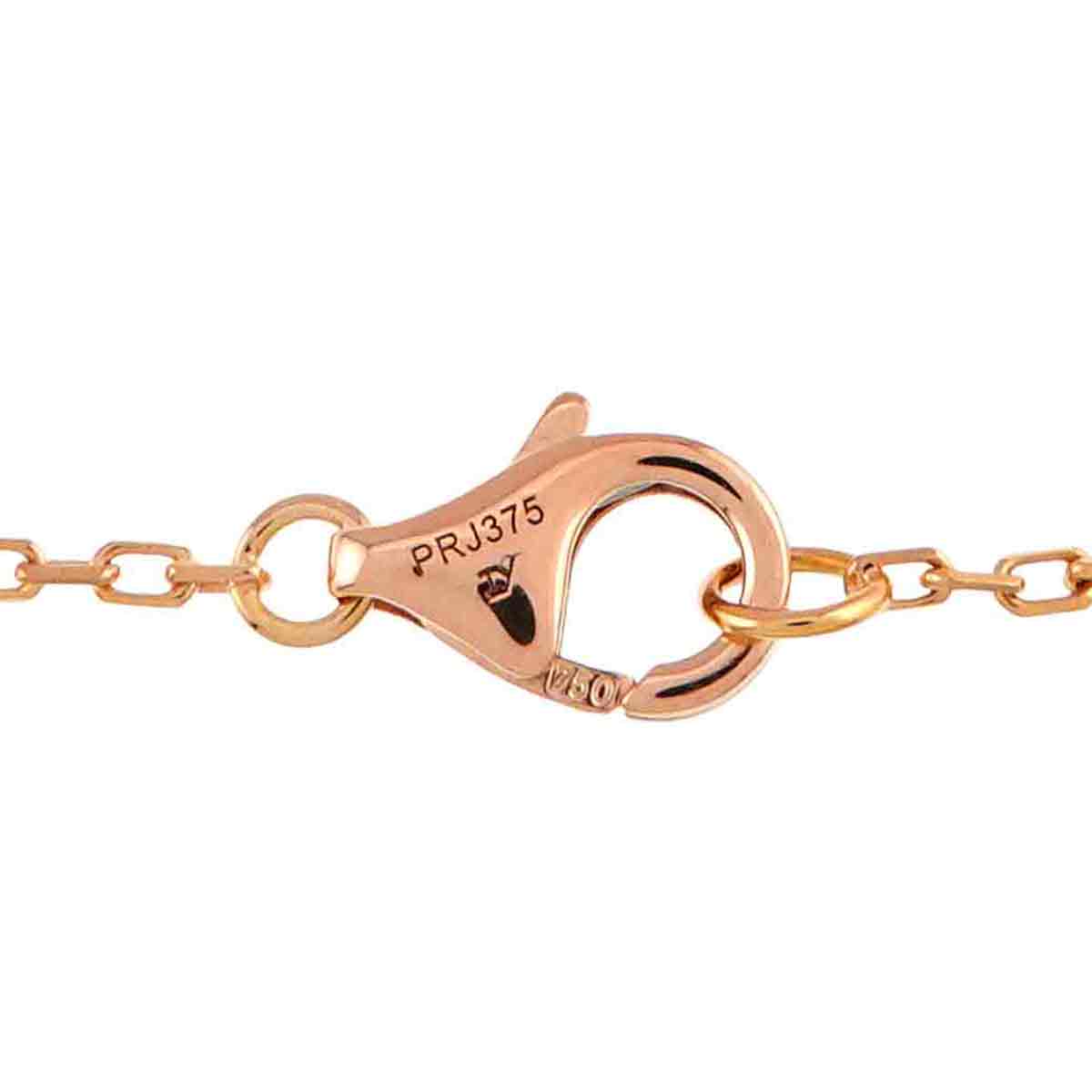 LOGO DOUBLE C Diamond Necklace 18K Pink Gold 750