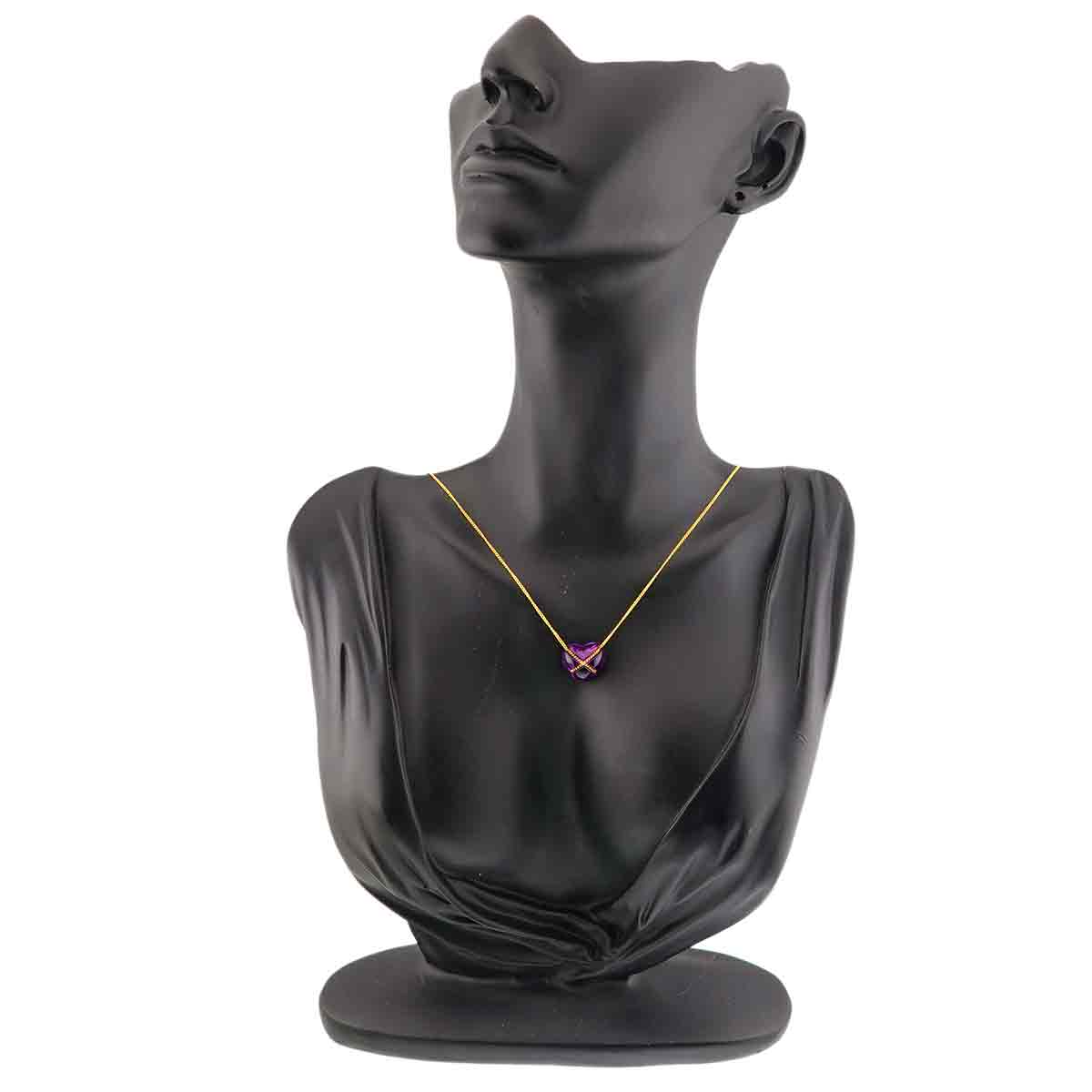 Amethyst Necklace 18K Yellow Gold 750