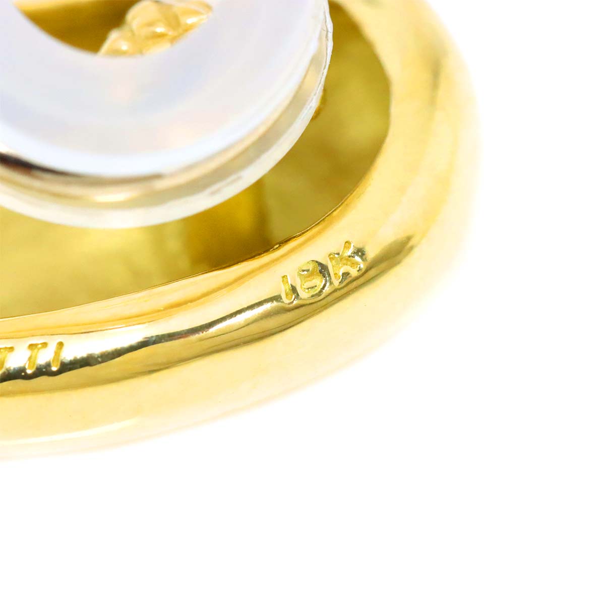 Bean Earrings Clip on 18K Yellow Gold 750