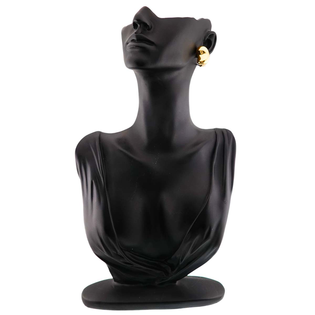 Bean Earrings Clip on 18K Yellow Gold 750