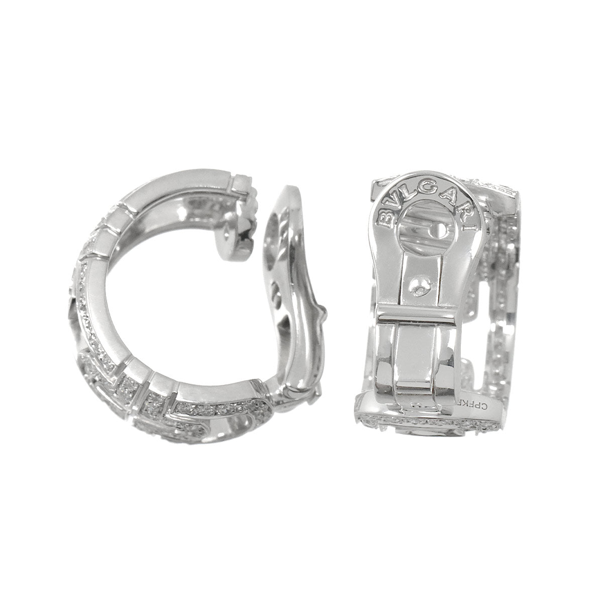 Parentesi Diamond Earrings Clip on 18K WG 750