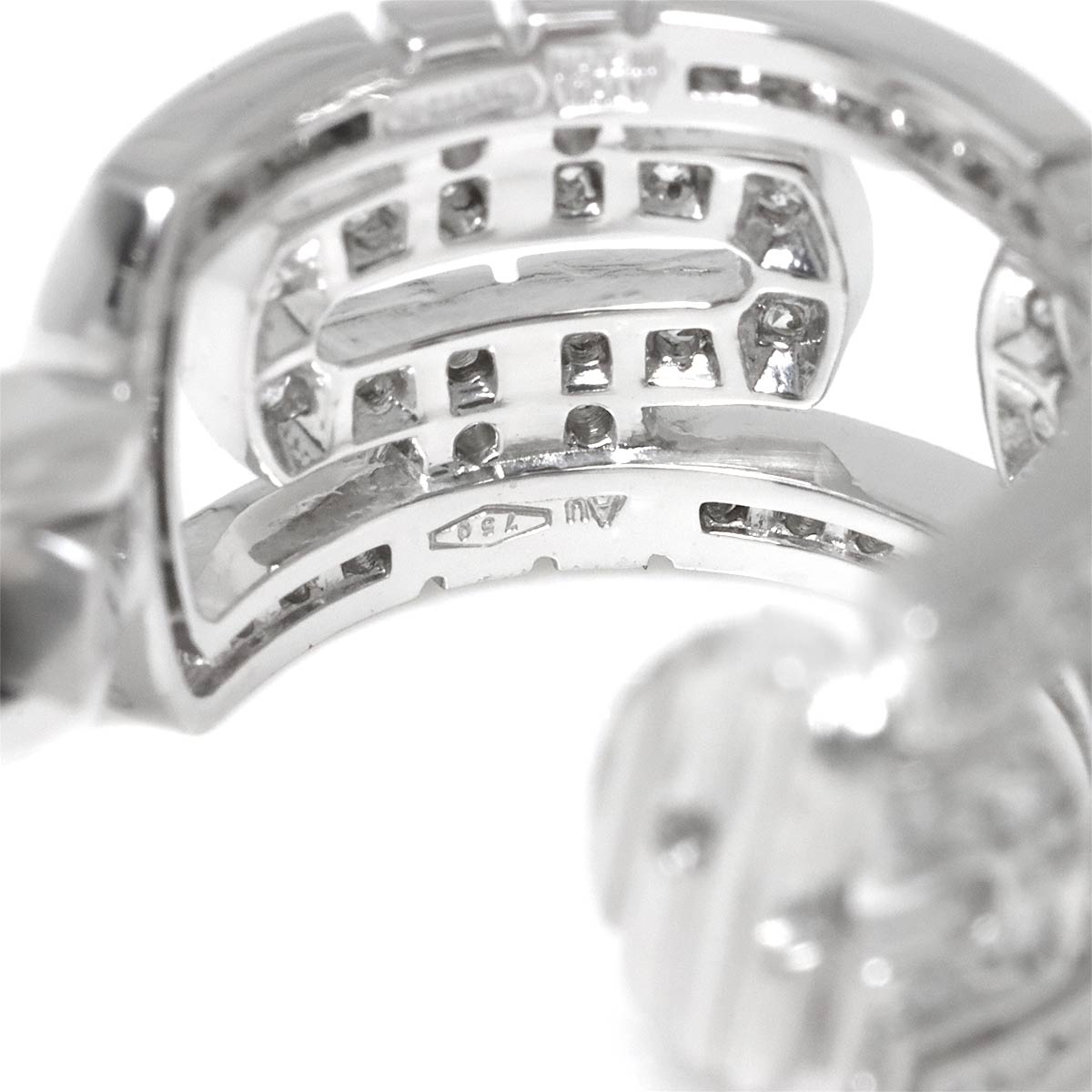 Parentesi Diamond Earrings Clip on 18K WG 750