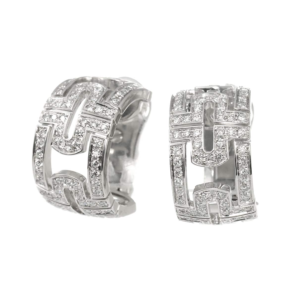 Parentesi Diamond Earrings Clip on 18K WG 750