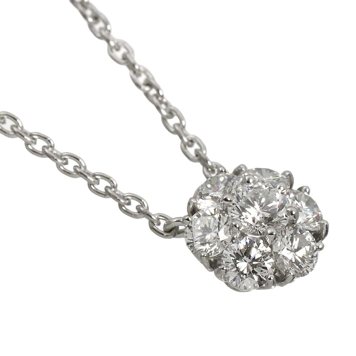 Fleurette Diamond Necklace Pt Platinum