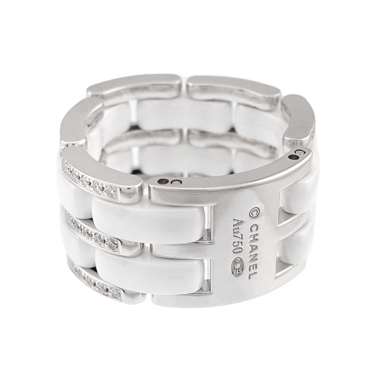 ULTRA LM Diamond Ring Ceramic 18K WG 750 Size60 8.75(US)