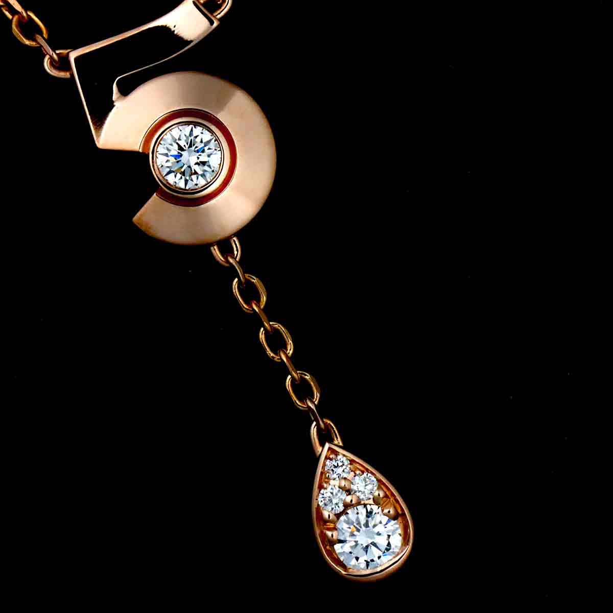 N5 Diamond Necklace 18K Pink Gold 750