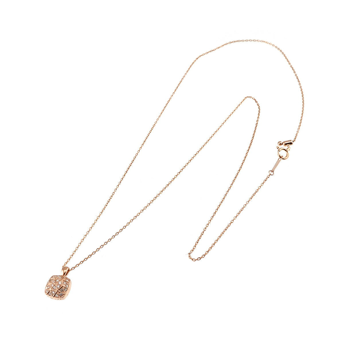 Diamond 0.11ct Necklace 18K PG 750