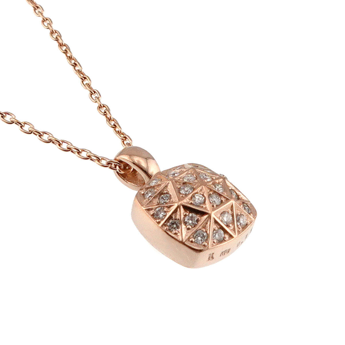 Diamond 0.11ct Necklace 18K PG 750