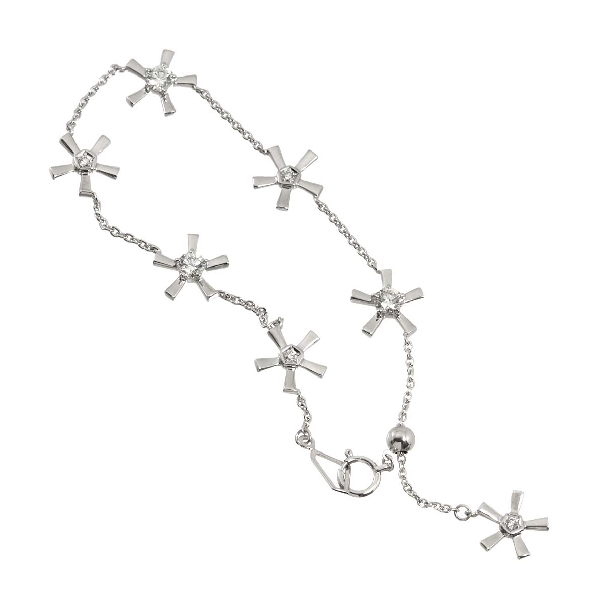 Diamond 0.72ct/0.08ct Bracelet 18K White Gold 750