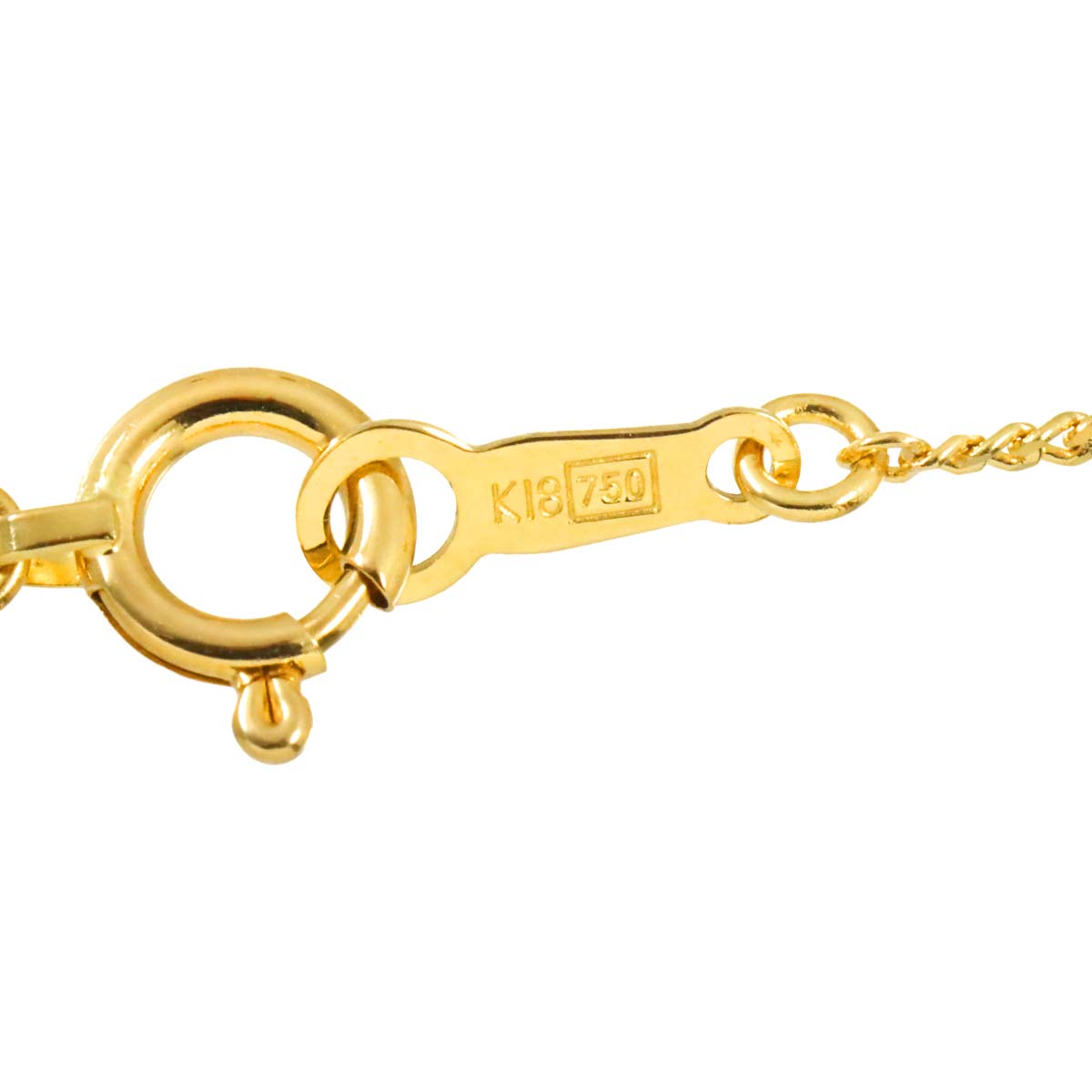 Diamond 0.02ct/0.02ct Necklace 18K YG Yellow Gold 750