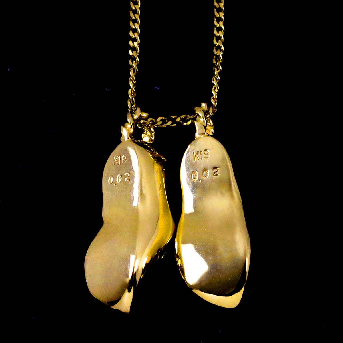 Diamond 0.02ct/0.02ct Necklace 18K YG Yellow Gold 750