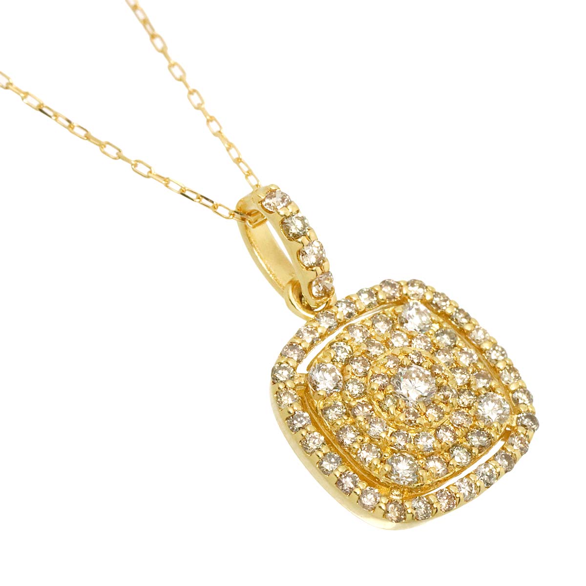 Diamond 0.40ct Necklace 18K YG Yellow Gold 750