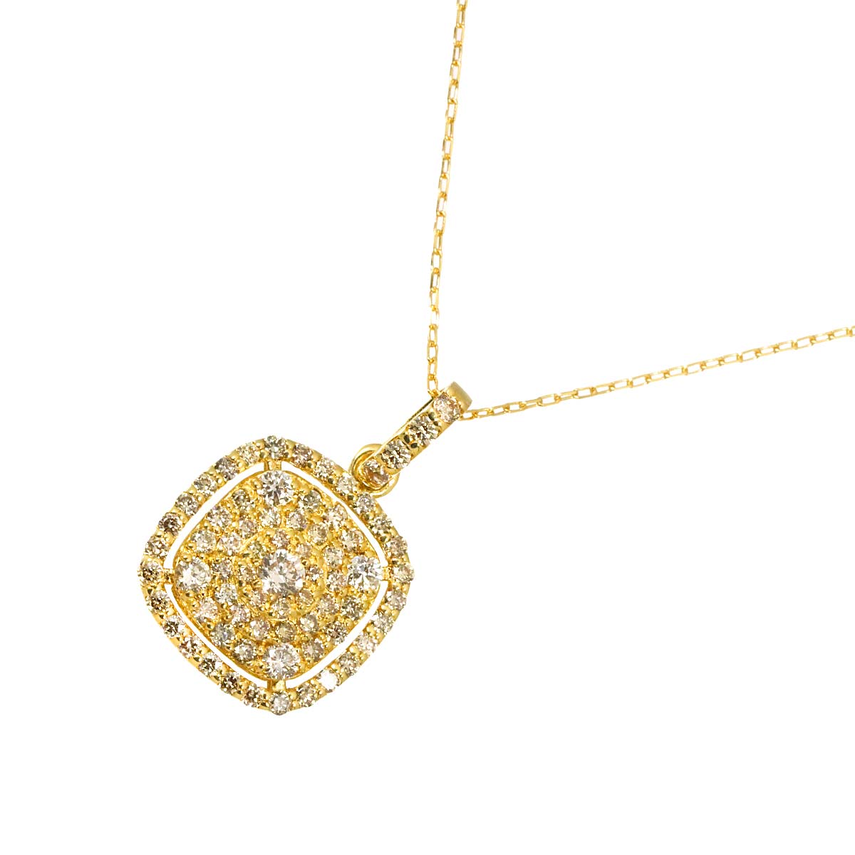 Diamond 0.40ct Necklace 18K YG Yellow Gold 750