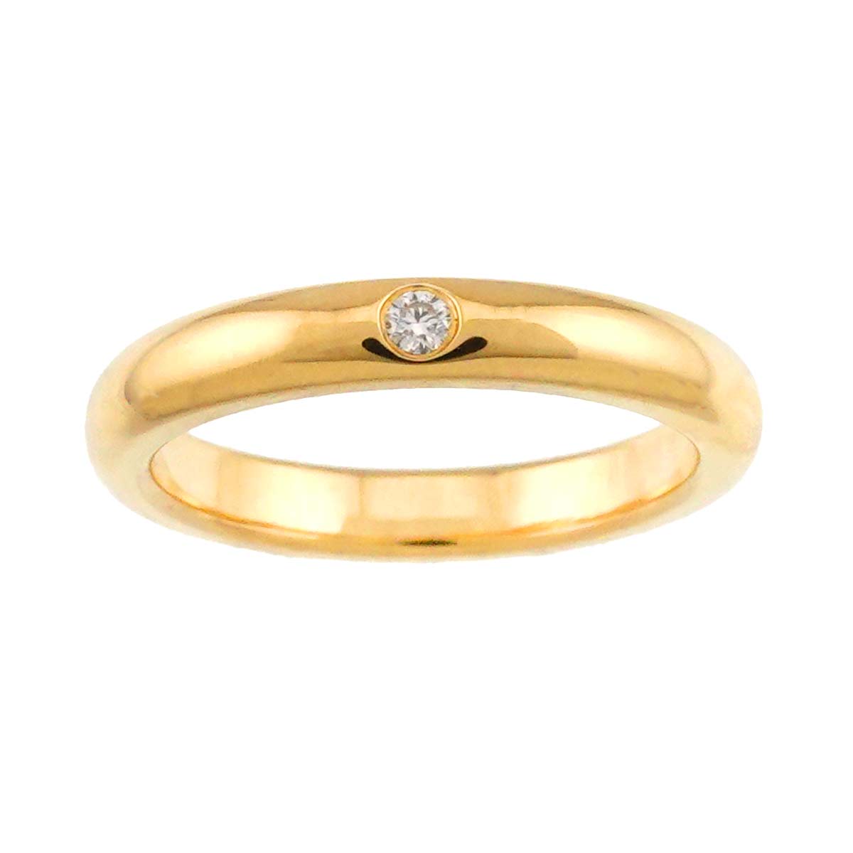 Stacking Diamond 1P Ring 18K Yellow Gold 750 Size3.25(US)