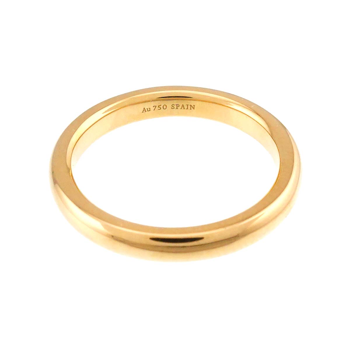 Stacking Band Ring 18K Yellow Gold 750 Size5.25-5.5(US)