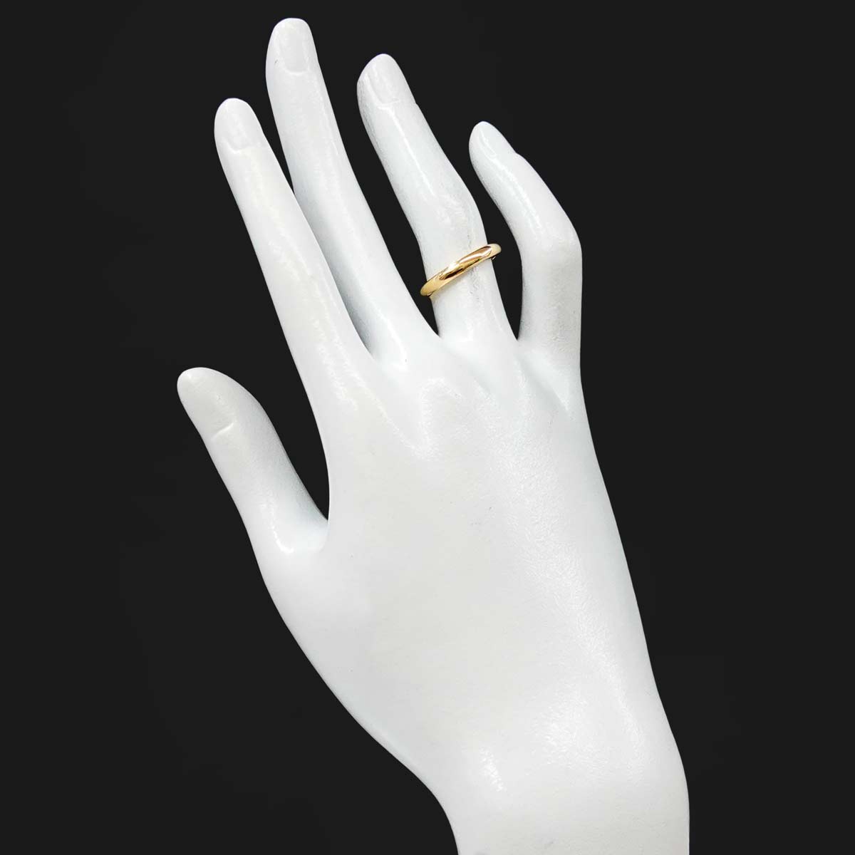 Stacking Band Ring 18K Yellow Gold 750 Size5.25-5.5(US)