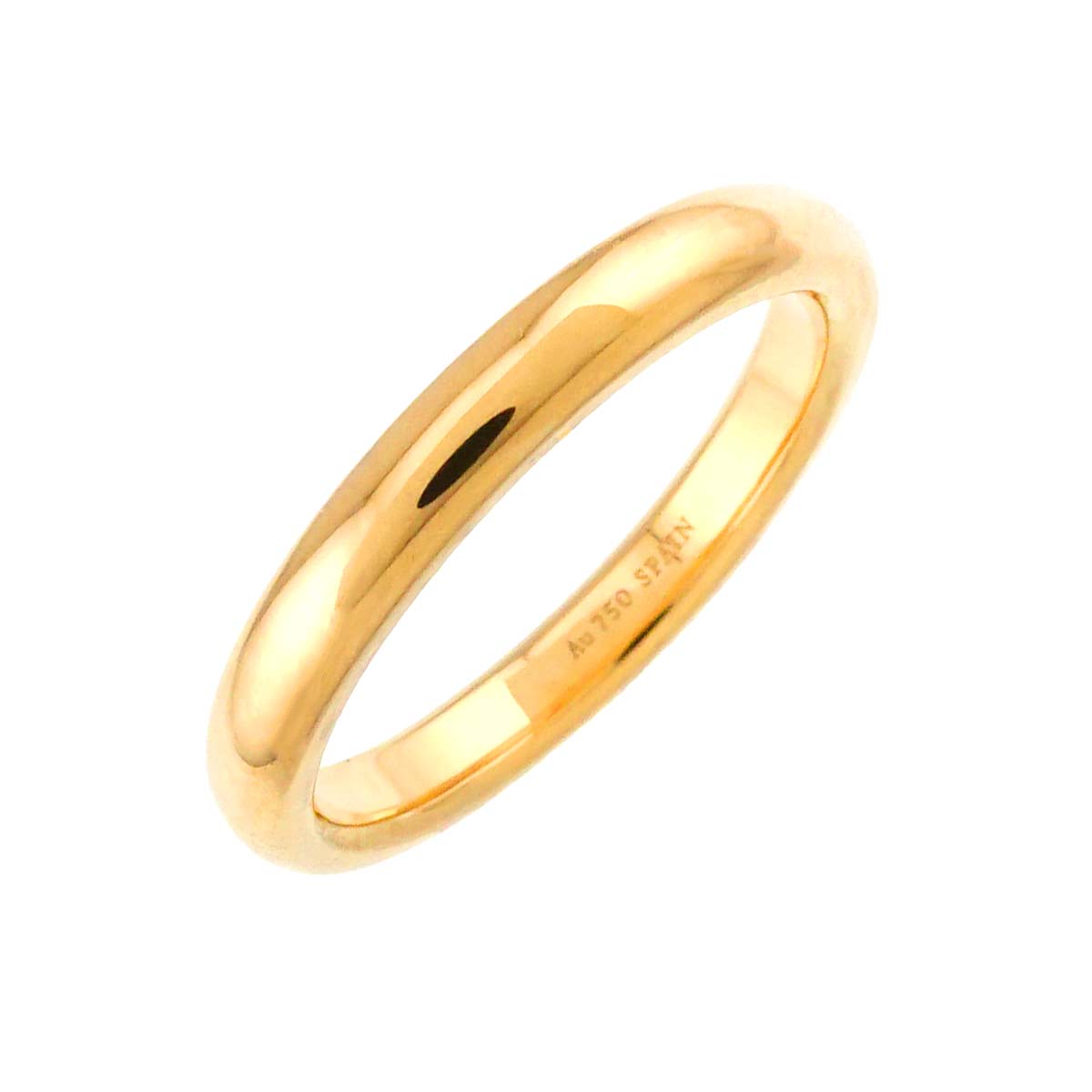 Stacking Band Ring 18K Yellow Gold 750 Size5.25-5.5(US)