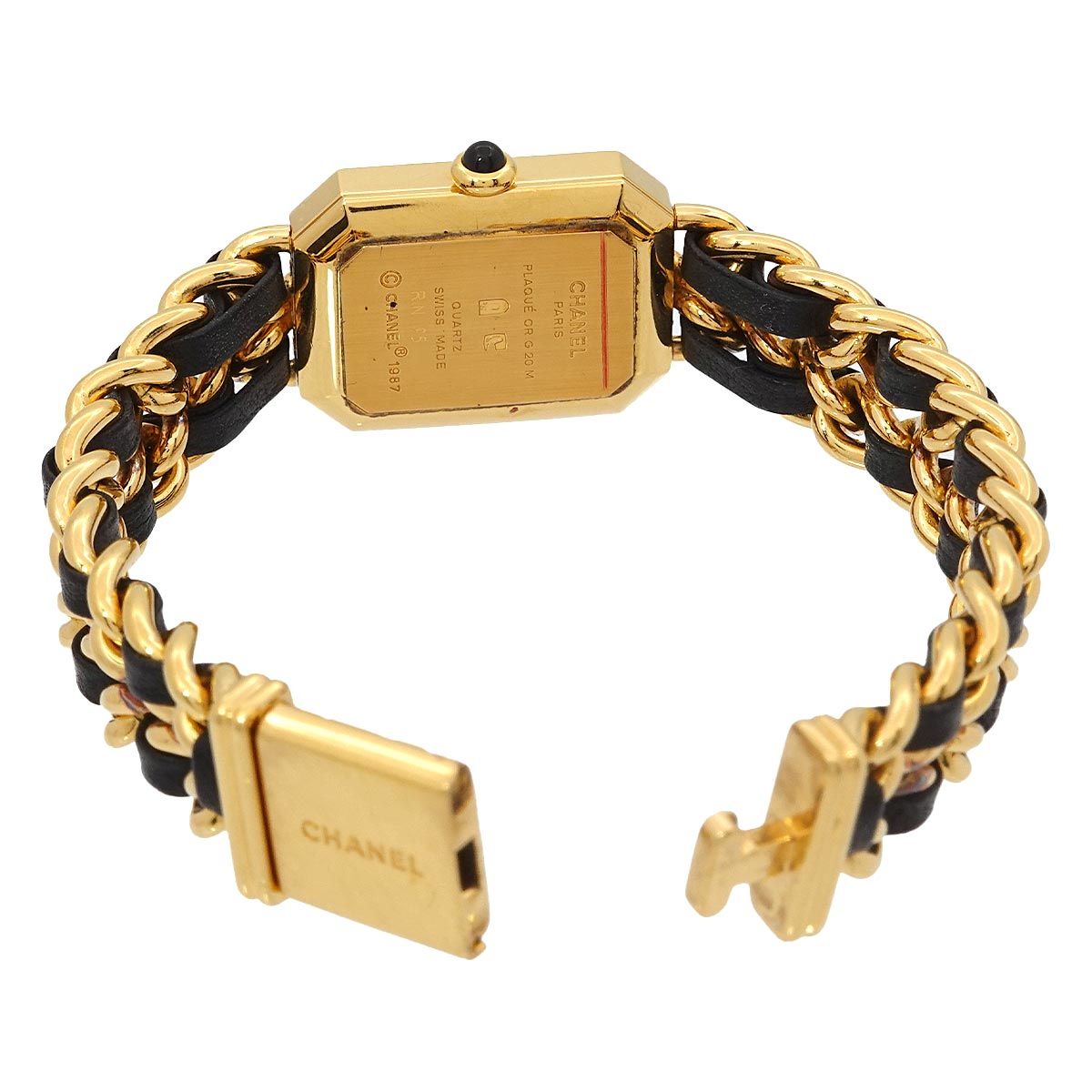 Premiere Size L H0001 Vintage Quartz Black Dial Ladies Watch