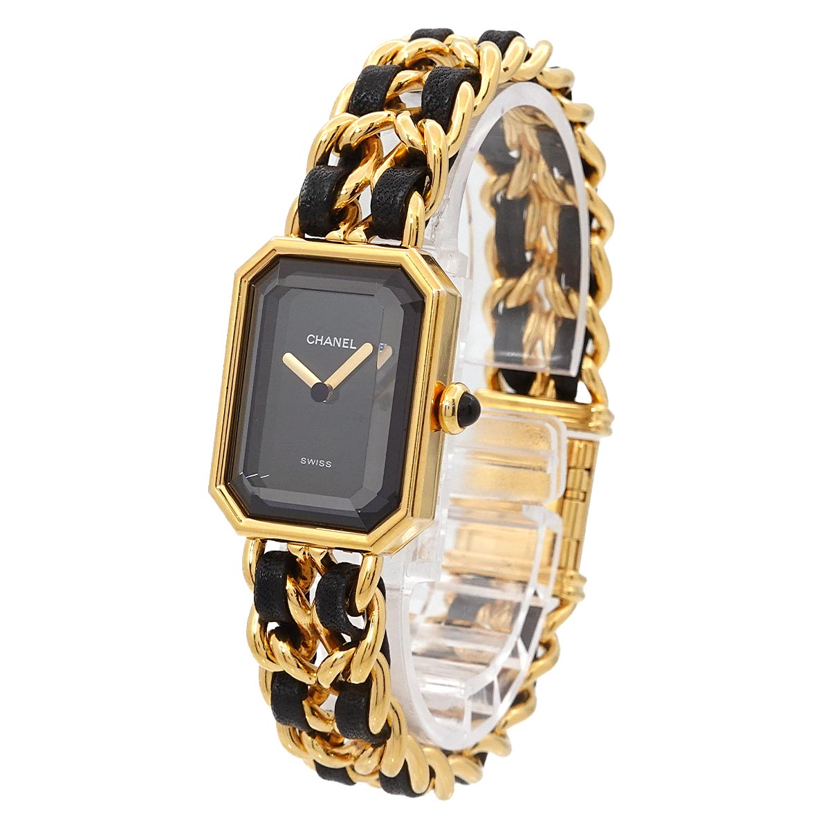 Premiere Size L H0001 Vintage Quartz Black Dial Ladies Watch