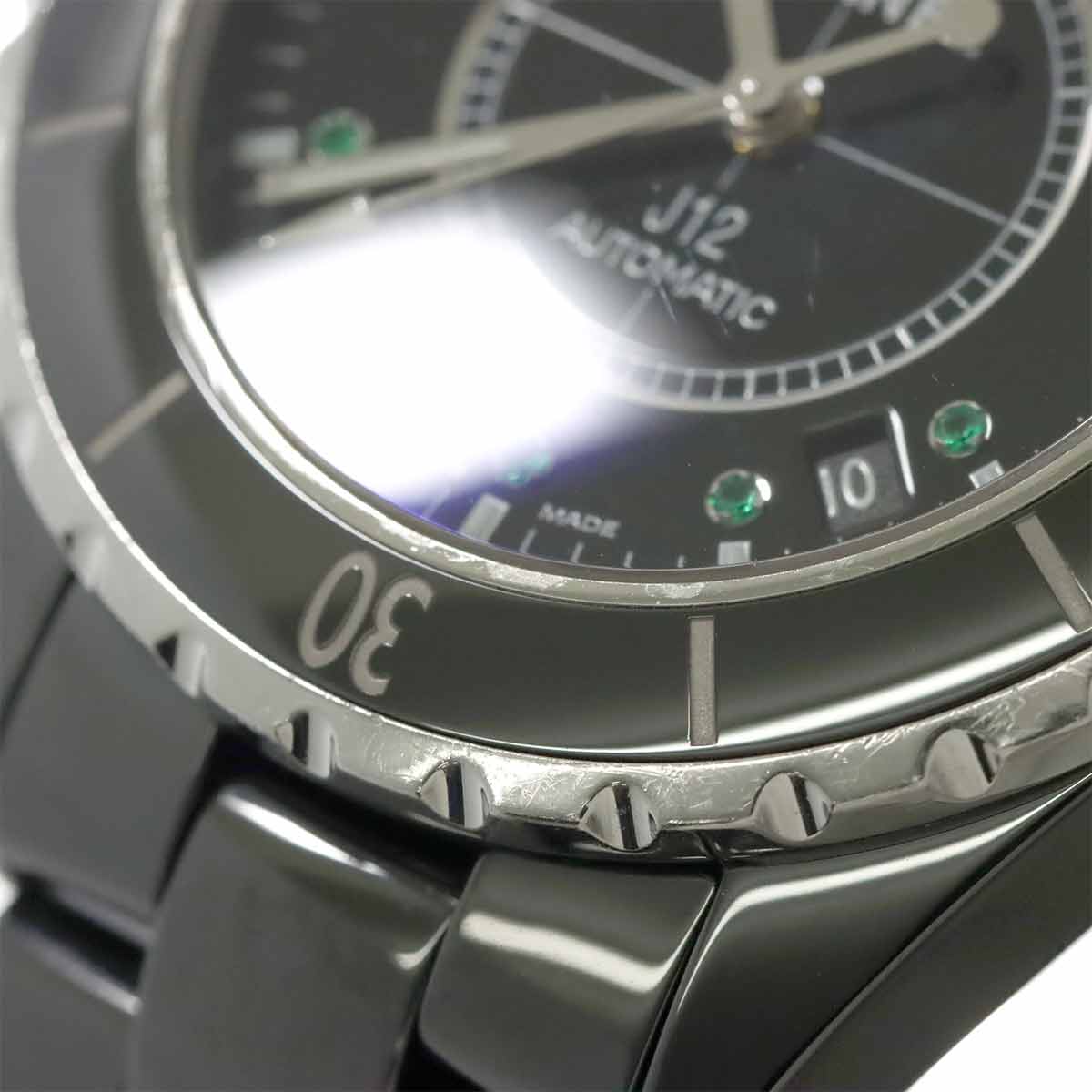 J12 H2131 Automatic 12P emerald Date Black Dial Mens Watch