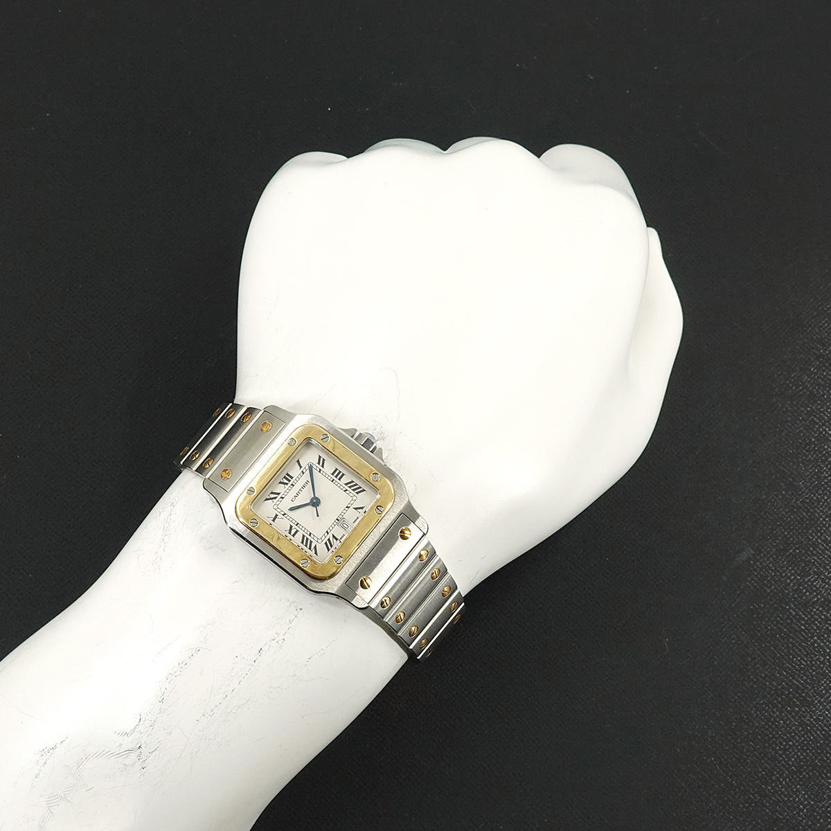 Santos Galbee LM Quartz YG Cream Dial Mens Watch