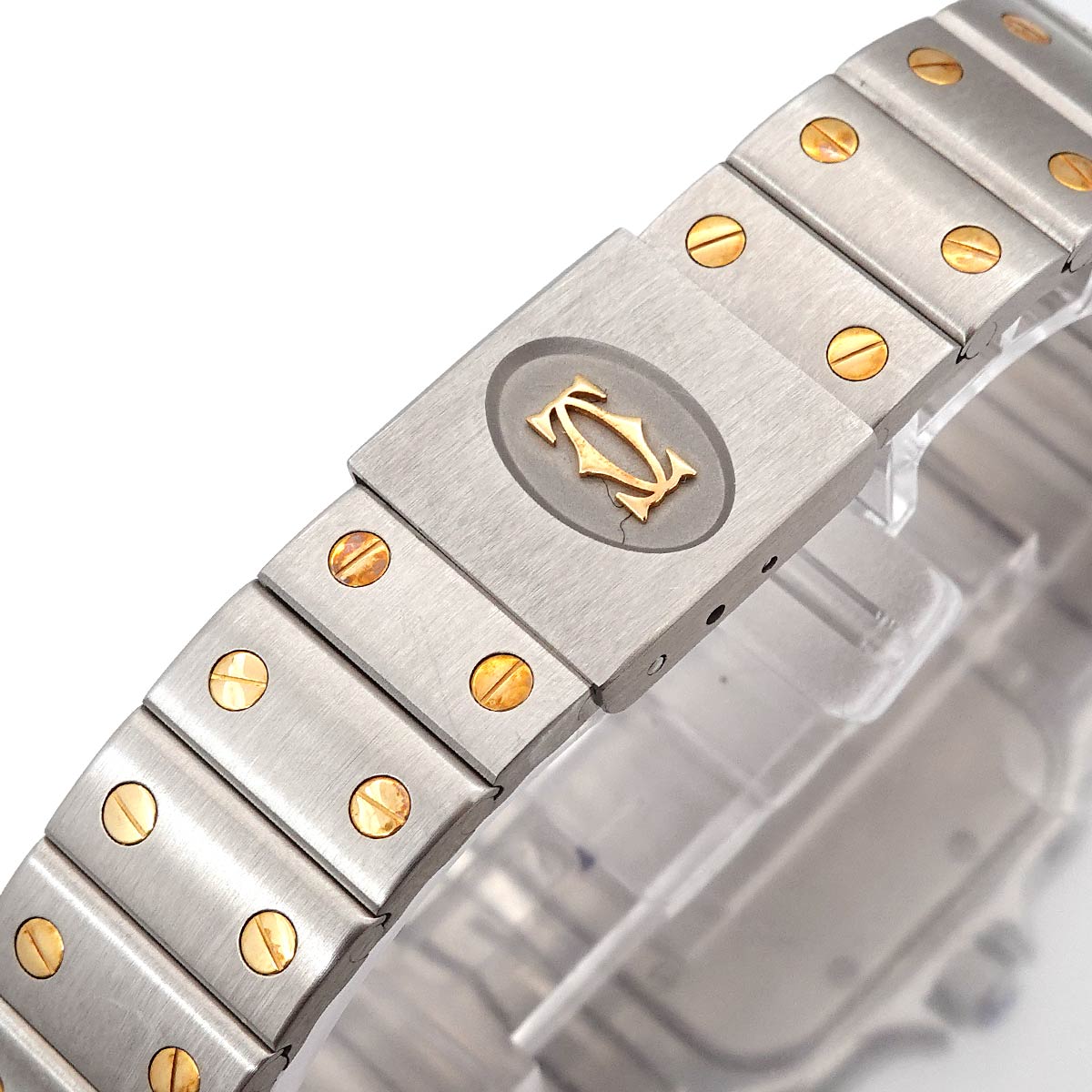 Santos Galbee LM Quartz YG Cream Dial Mens Watch