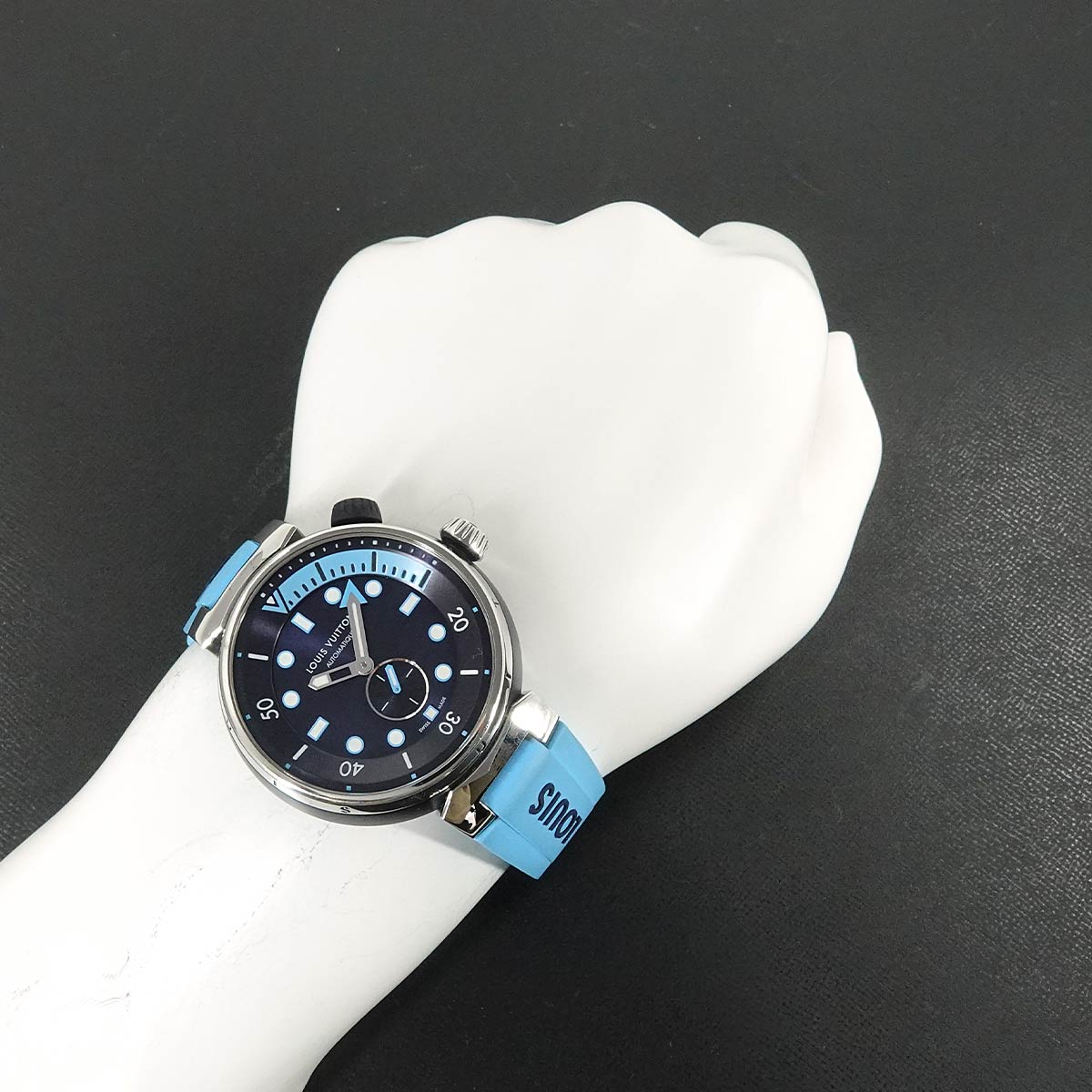 Tambour QA121 Automatic Blue Dial Mens Watch