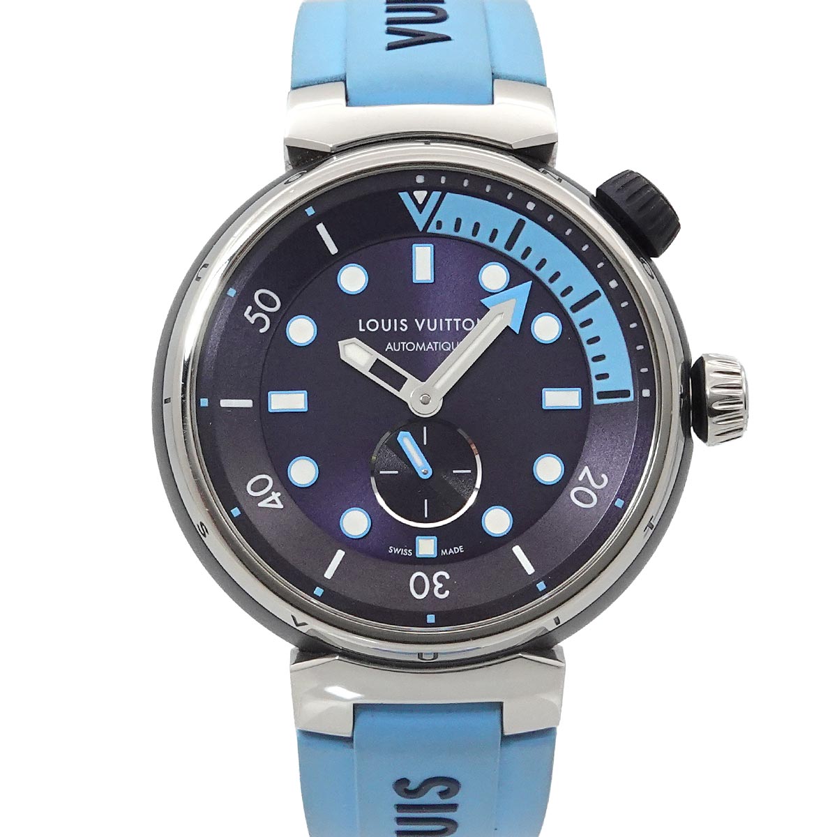 Tambour QA121 Automatic Blue Dial Mens Watch
