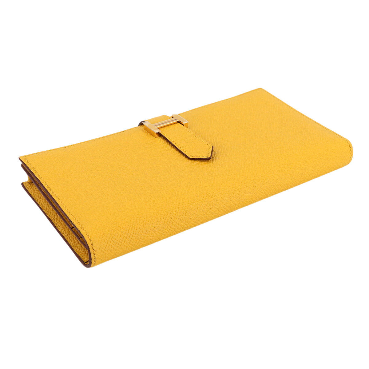 Bearn Souffle Long Wallet Epsom Jaune ambre Purse