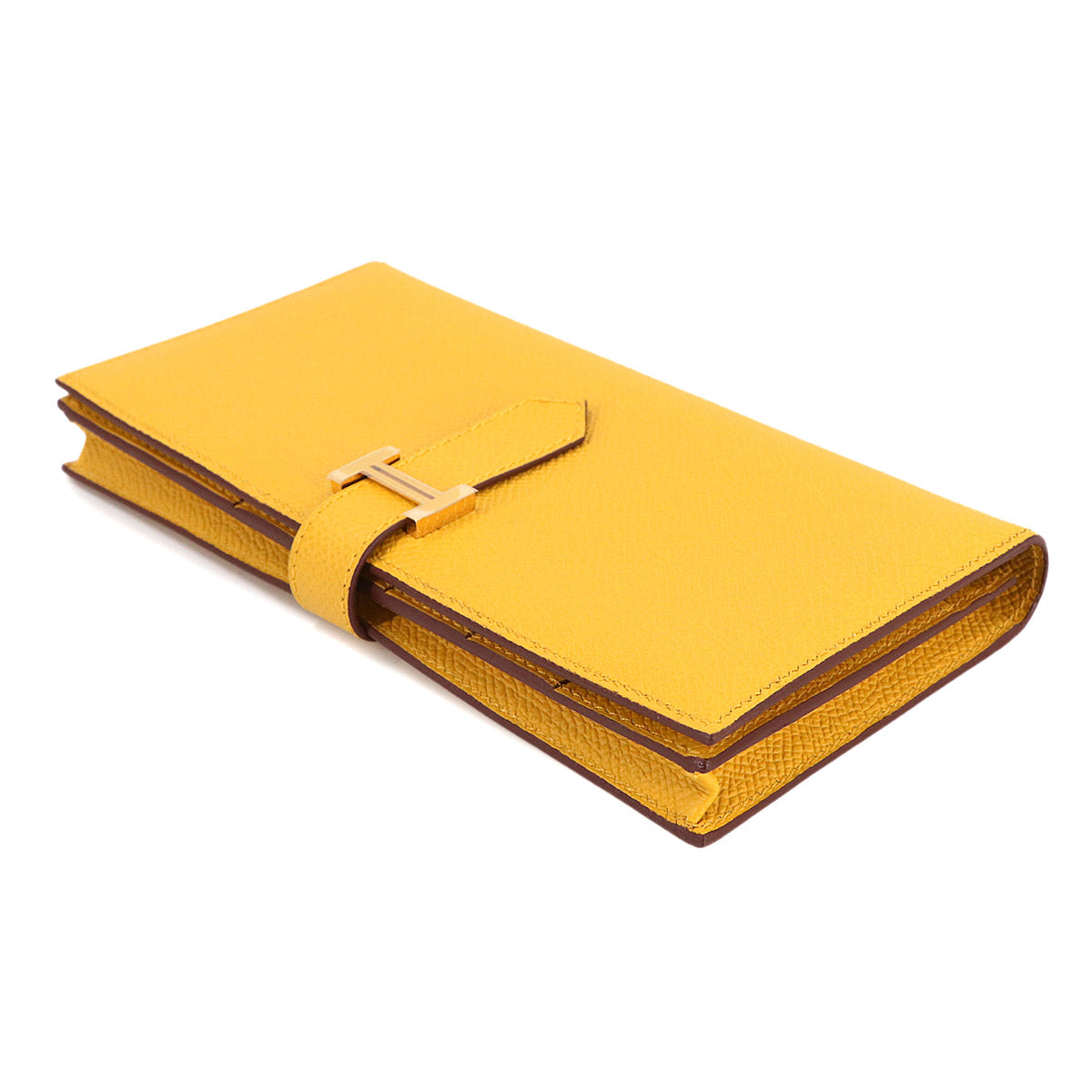 Bearn Souffle Long Wallet Epsom Jaune ambre Purse
