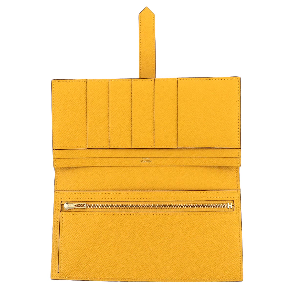 Bearn Souffle Long Wallet Epsom Jaune ambre Purse