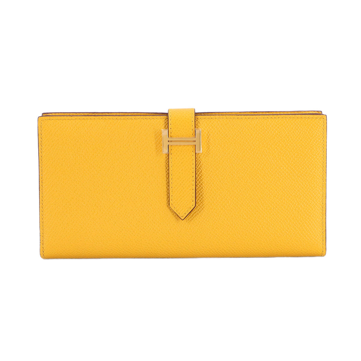 Bearn Souffle Long Wallet Epsom Jaune ambre Purse