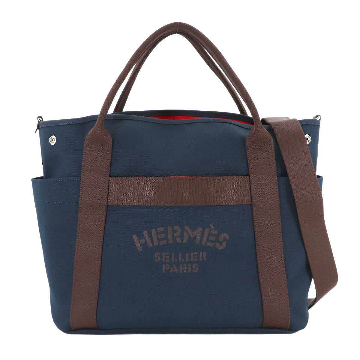 Sac De Pansage Groom 2way Tote Shoulder Bag Canvas Navy