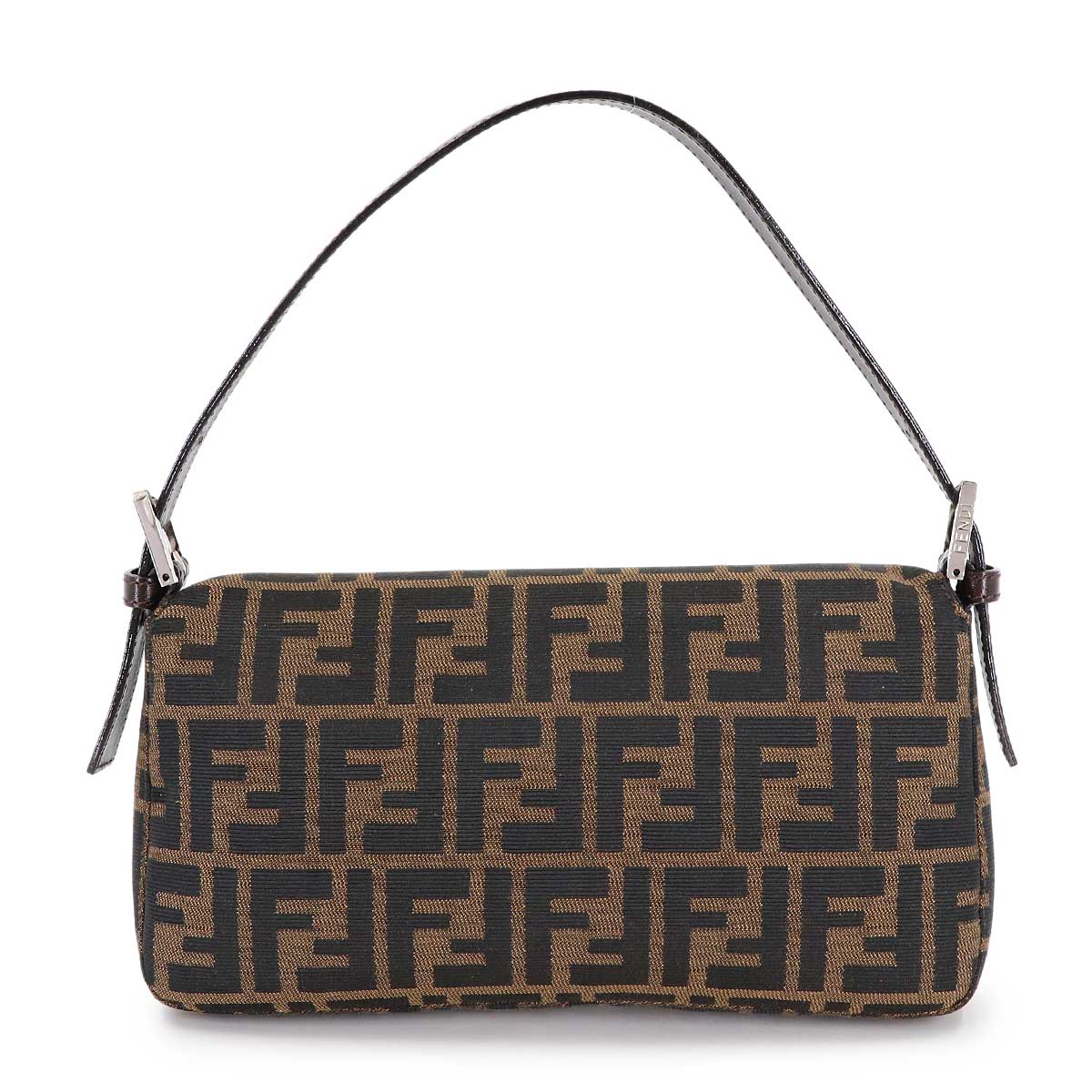 Zucca Mamma Baguette Shoulder Bag Canvas Leather Brown 26424