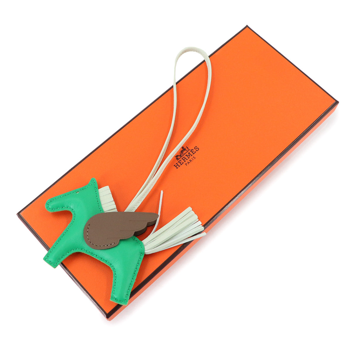 Rodeo Pegasus PM Bag Charm Agneau Milo Menthe Vert Fizz Etoupe